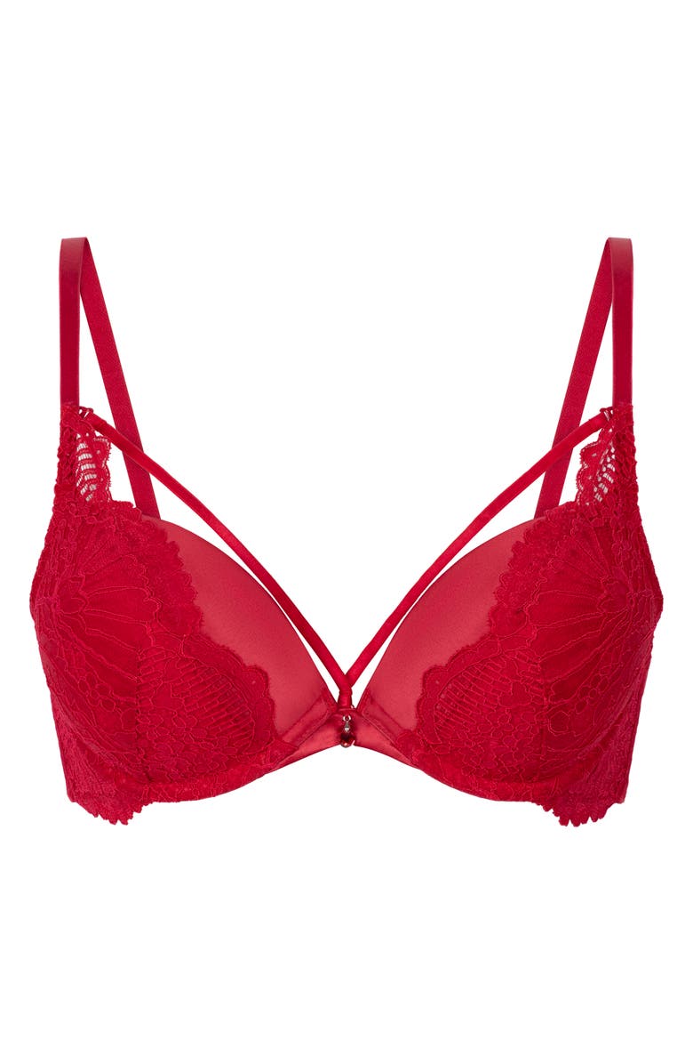 Hunkemöller Whitney Padded Underwire Maximizer Bra, Alternate, color, Chili Pepper