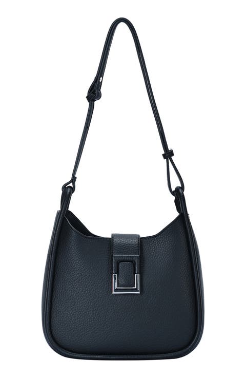 D-Ring Buckle Hobo Shoulder Bag