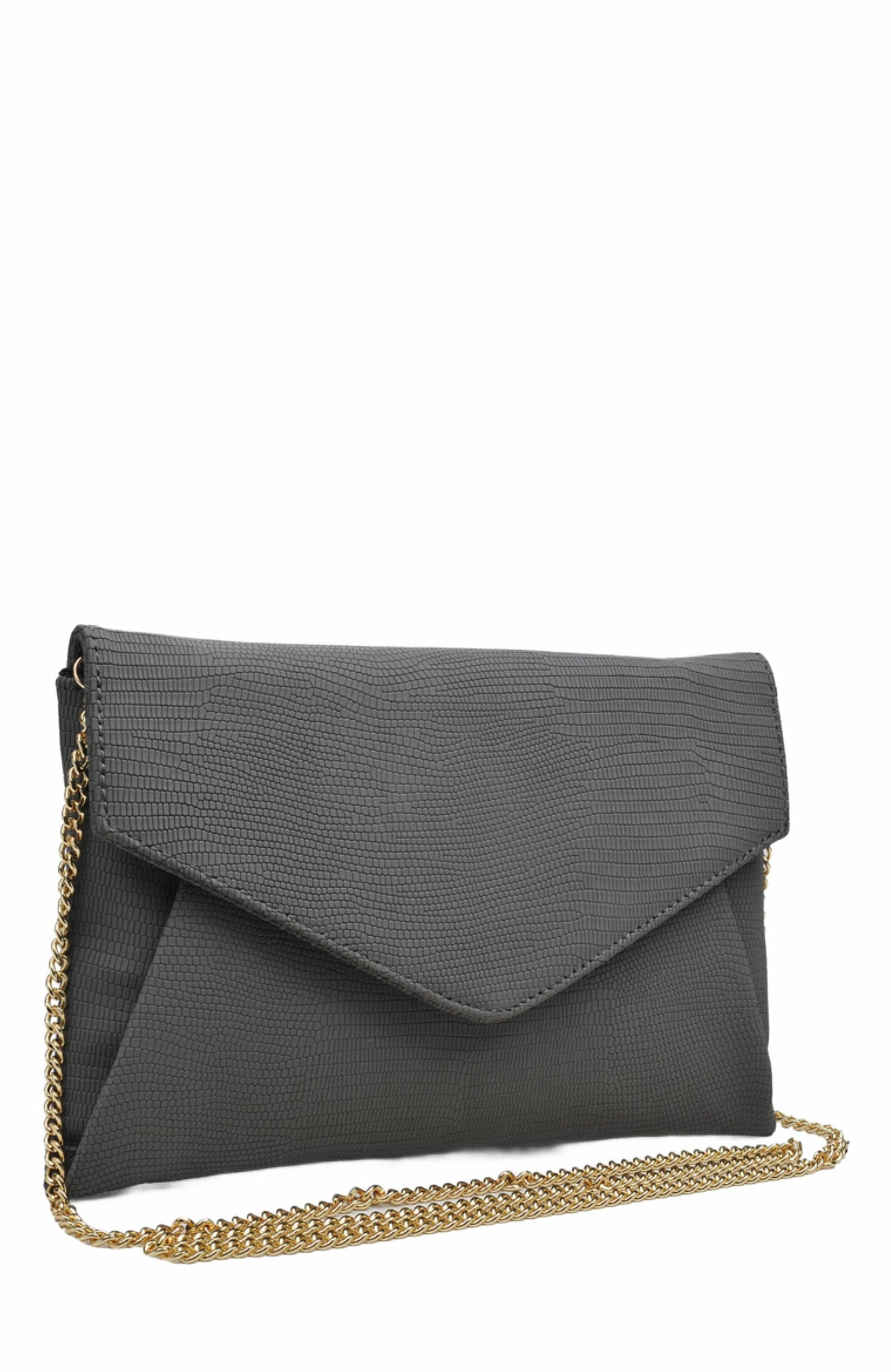 Stylish Grey Cara Clutch Bag for Chic Nights Out, Alternate, color, Grey