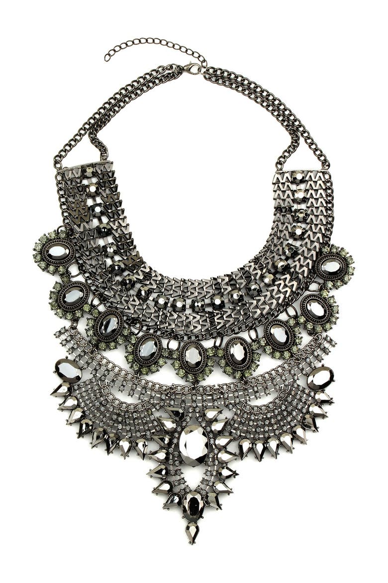 Jania Necklace, Main, color, SILVER