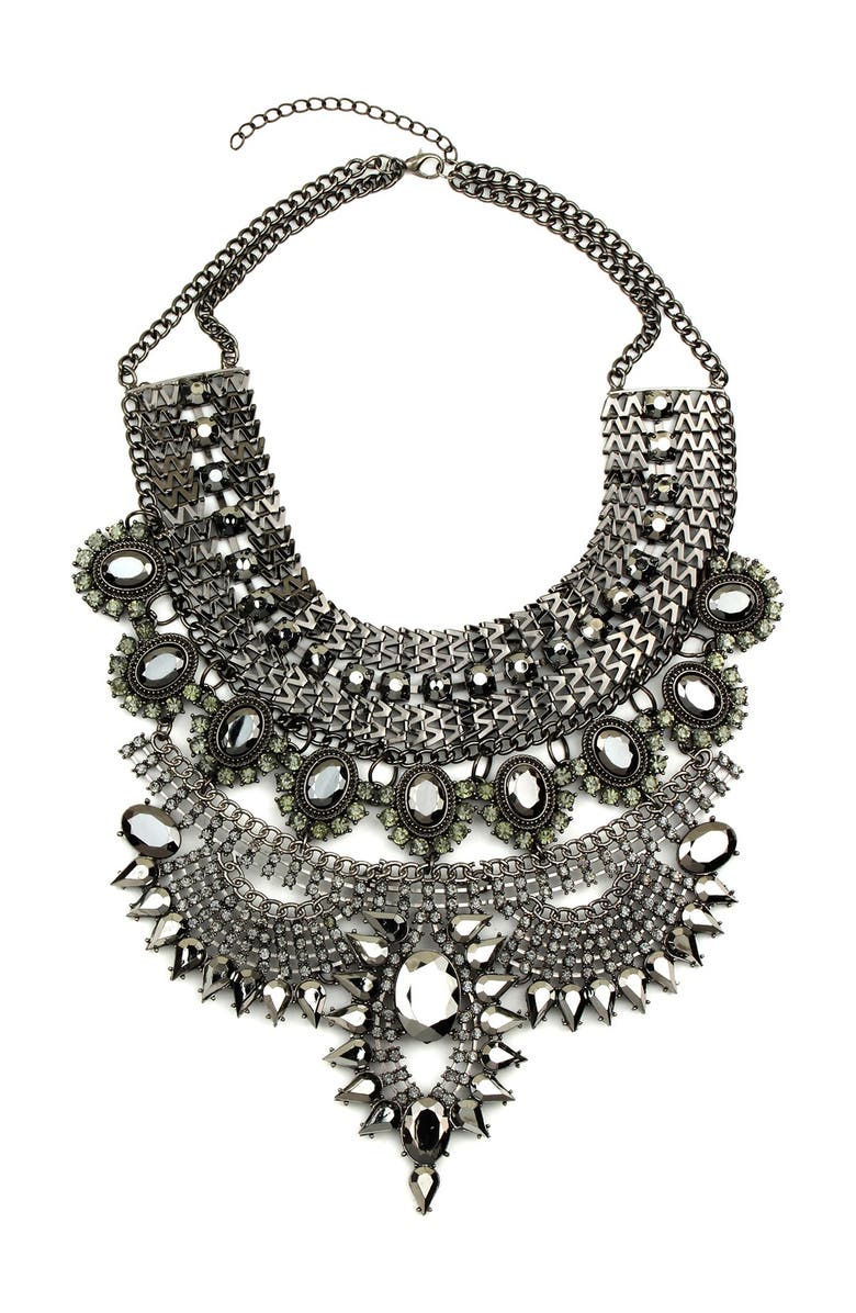 EYE CANDY LOS ANGELES Jania Necklace, Main, color, Silver