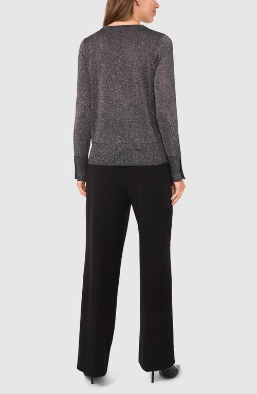 Halogenr Halogen(r) Rhinestone Button Sweater In Midnight Black