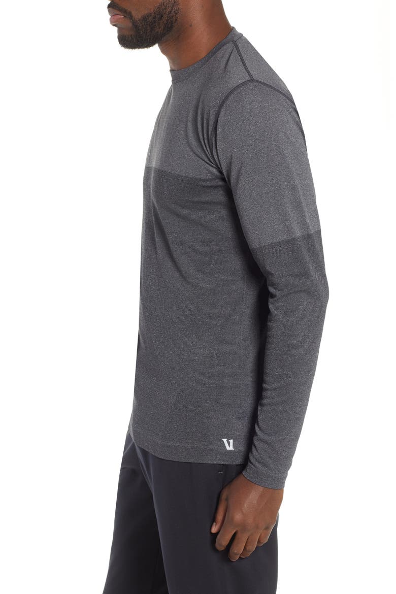Seamless Performance Long Sleeve Tee, Alternate, color, CHARCOAL HEATHER