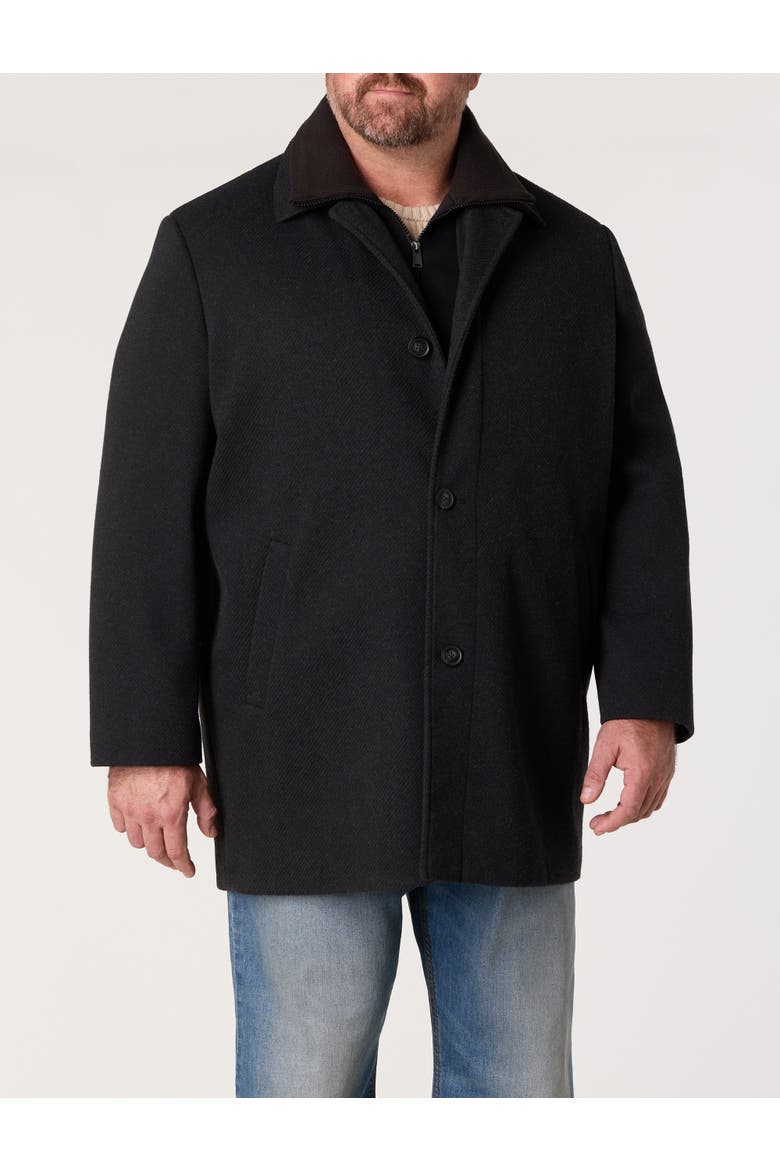 Big & Tall Calvin Klein Zale Overcoat, Alternate, color, GREY