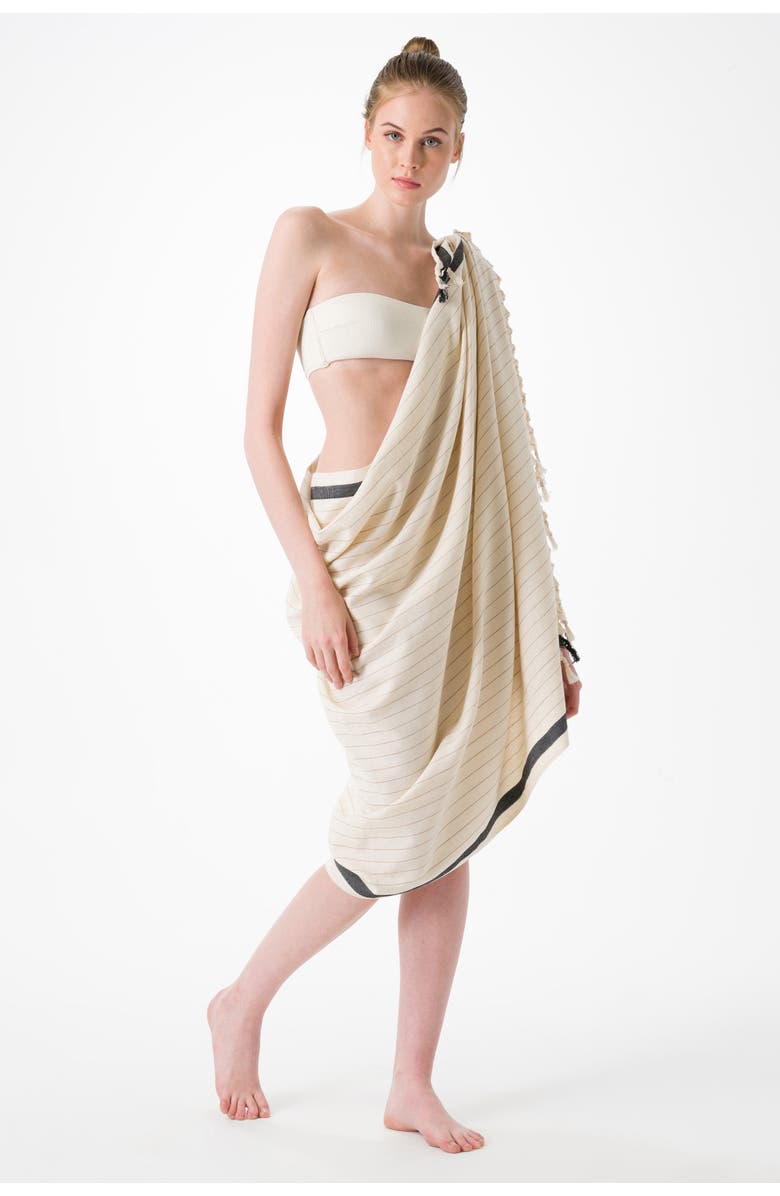 Olive & Linen Harlow Turkish Towel, Alternate, color, 