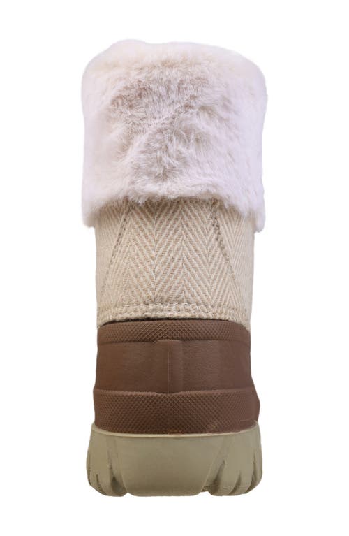 Mykos Faux Fur Lined Duck Boot In Brown