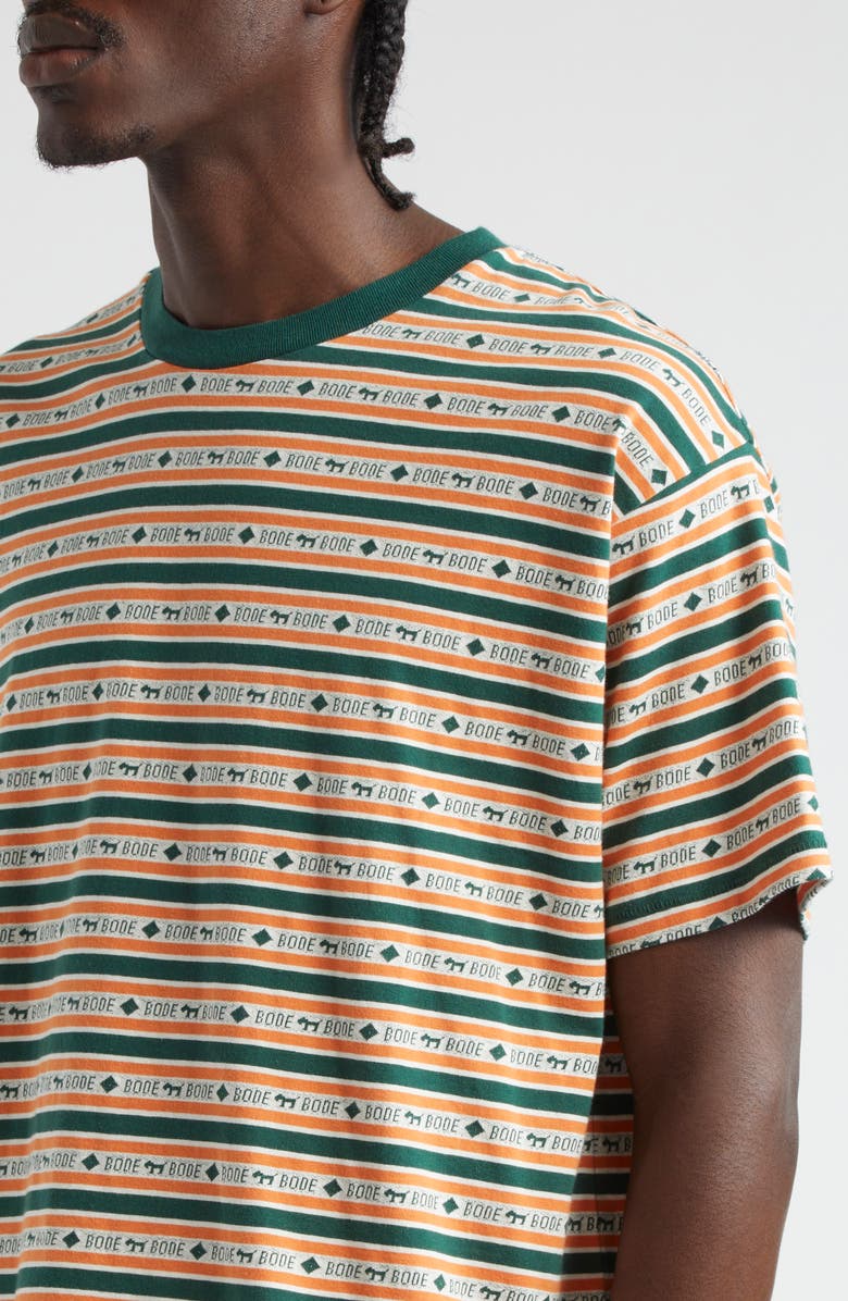 Bode Scottie Jacquard Boxy T-Shirt, Alternate, color, 