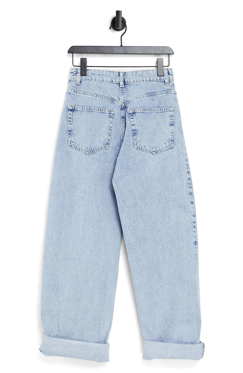 Topshop Ripped High Waist Oversize Mom Jeans, Alternate, color, 