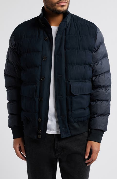 Colorblock Quilted Bomber Jacket