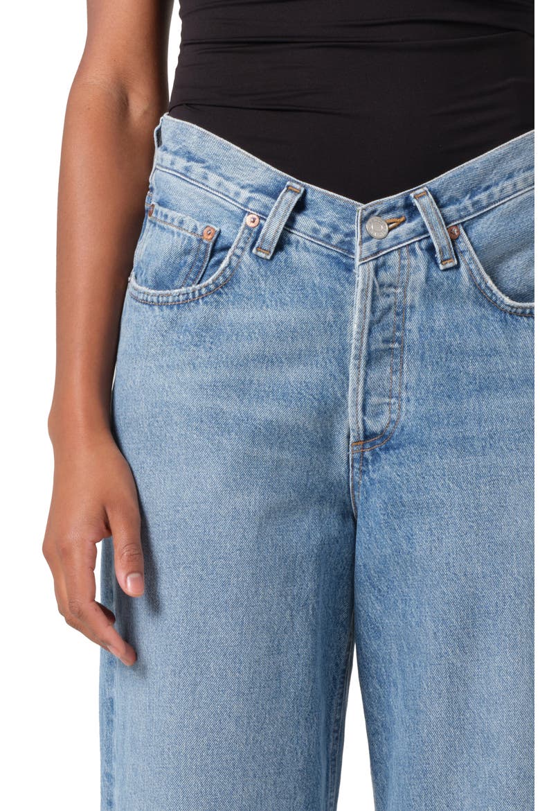 V-Waist Baggy Straight Leg Jeans, Alternate, color, FAIRWAY