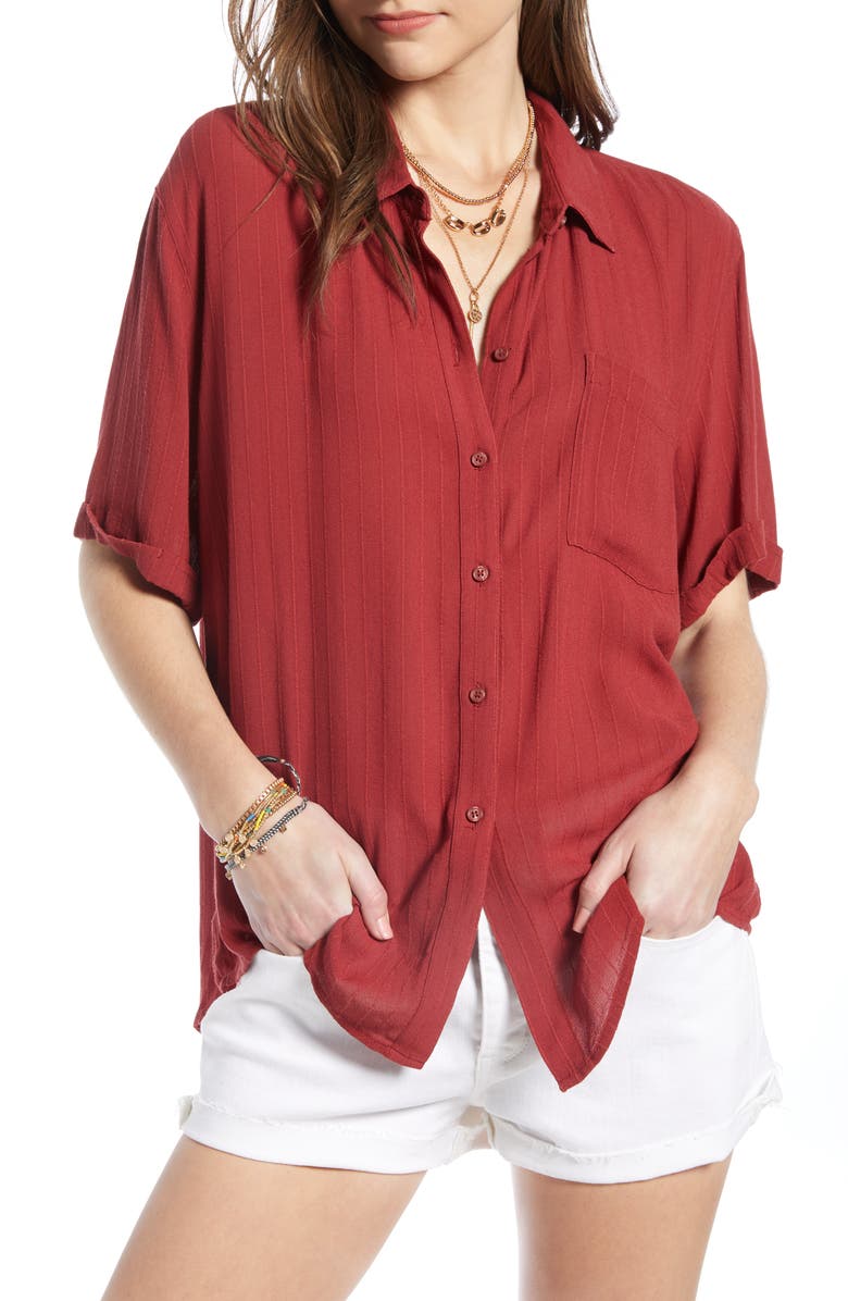 Treasure & Bond Relaxed Stripe Blouse, Main, color, 