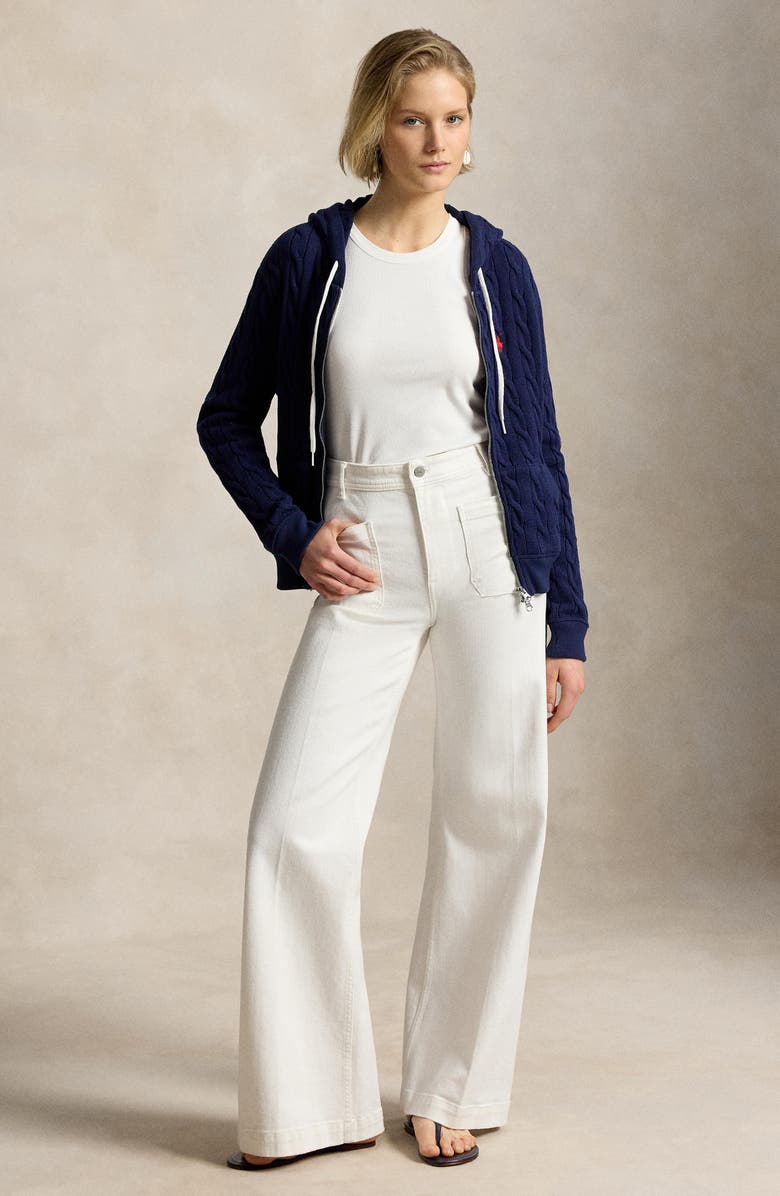 Polo Ralph Lauren Beaton Wide Leg Jeans, Alternate, color, Burgoes Wash