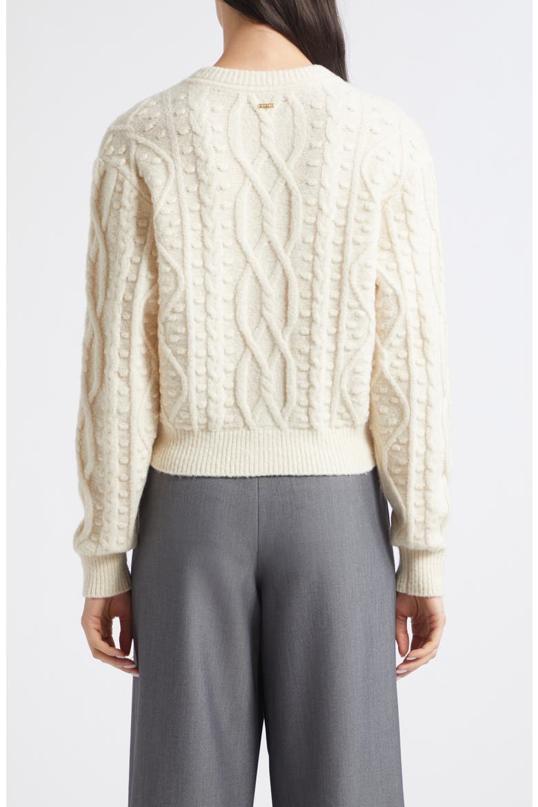 Rana Cable Knit Cardigan, Alternate, color, CREAM