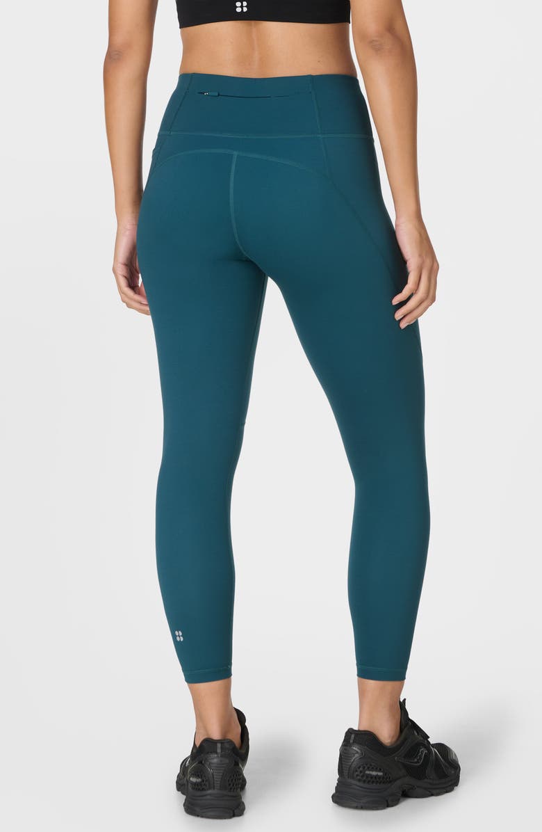 Sweaty Betty Power 7/8 Workout Pocket Leggings, Alternate, color, Deep Green