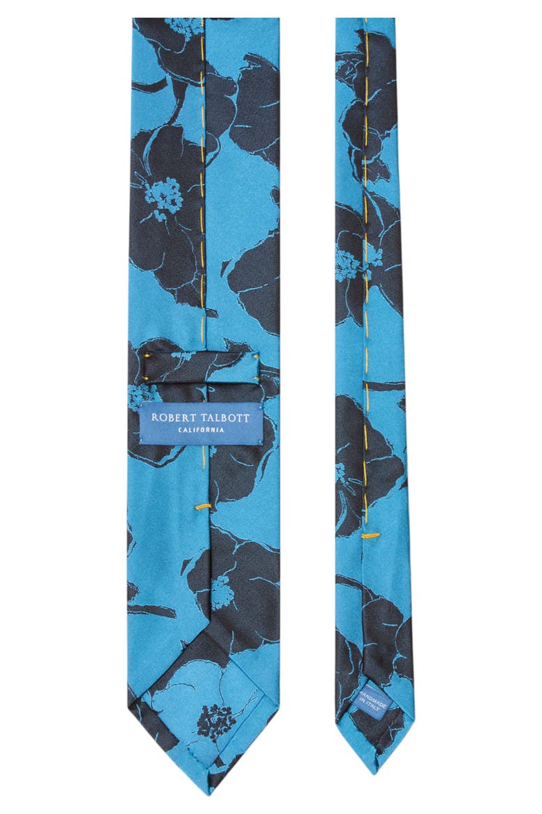 Duvall Large Floral Jacquard Unlined Necktie, Alternate, color, Light Blue