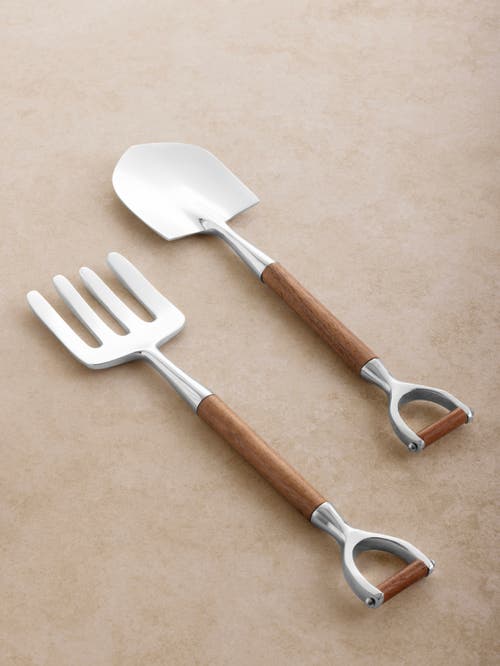Gauri Kohli Narvik Salad Servers, Set Of 2 In Brown