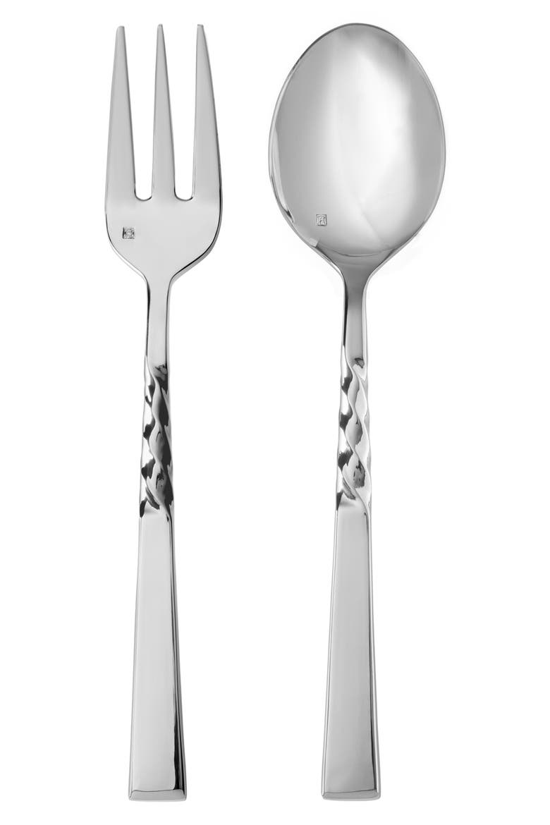 Wrought 2-Piece Serving Set, Main, color, SILVER