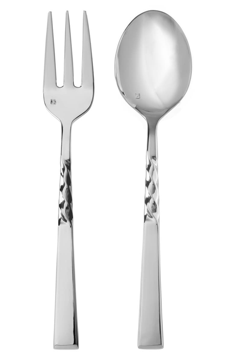 Fortessa Wrought 2-Piece Serving Set, Main, color, Silver