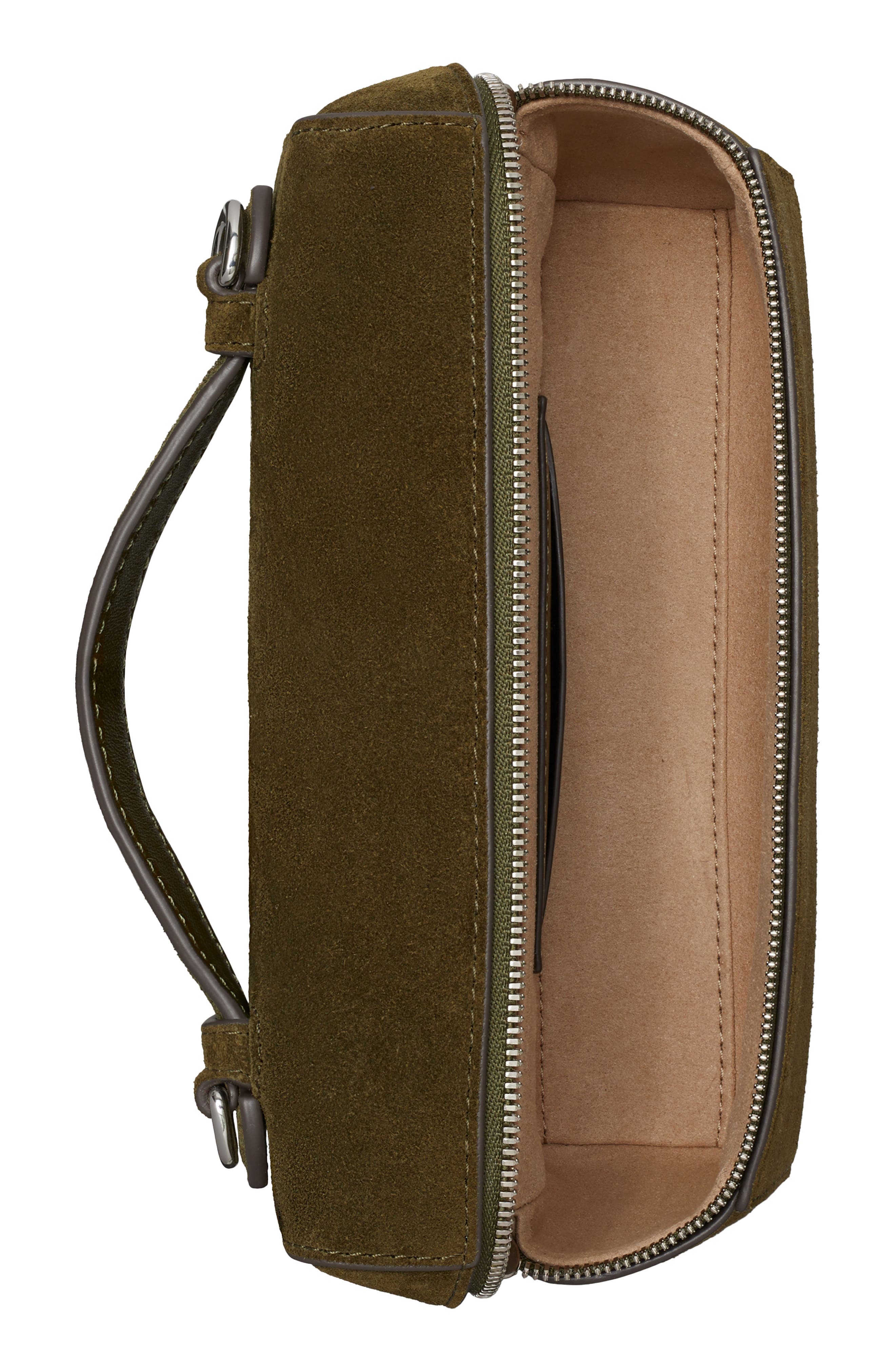 Romy Suede Slim Top Handle Bag, Alternate, color, LECCIO