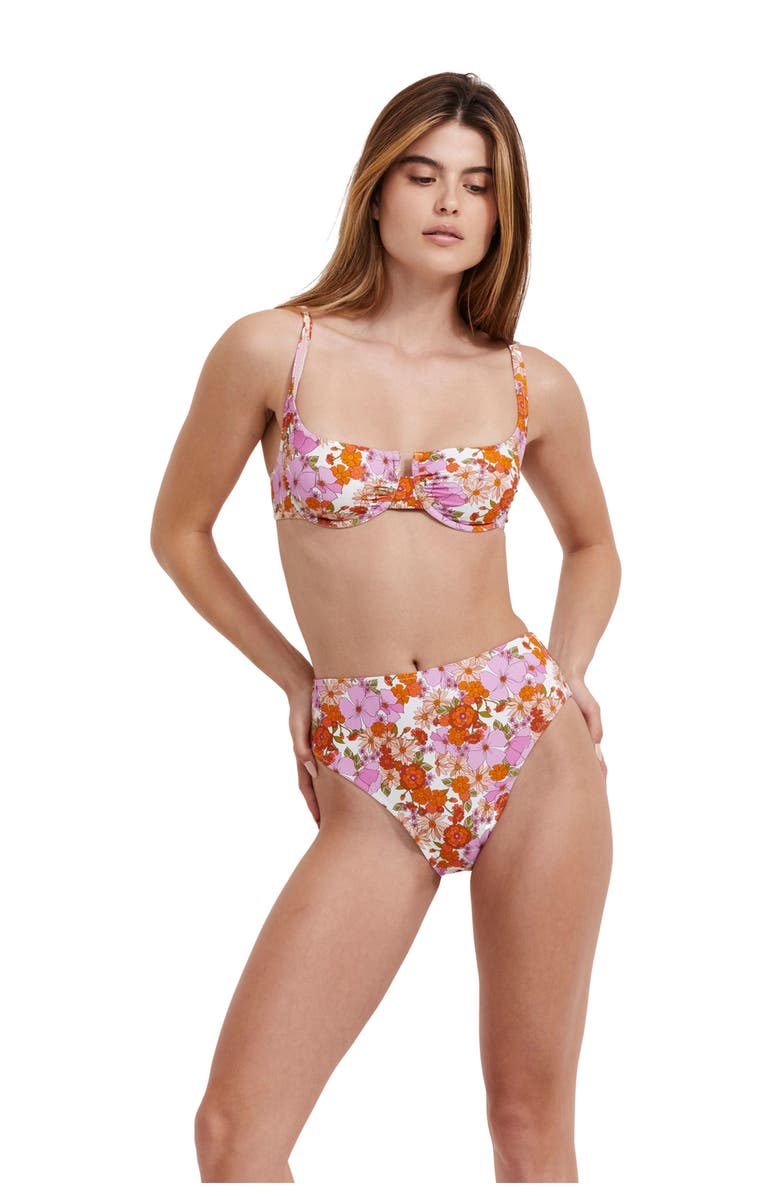 Flirtt Gottex Vintage Florals Underwire Bikini Top, Alternate, color, Multi