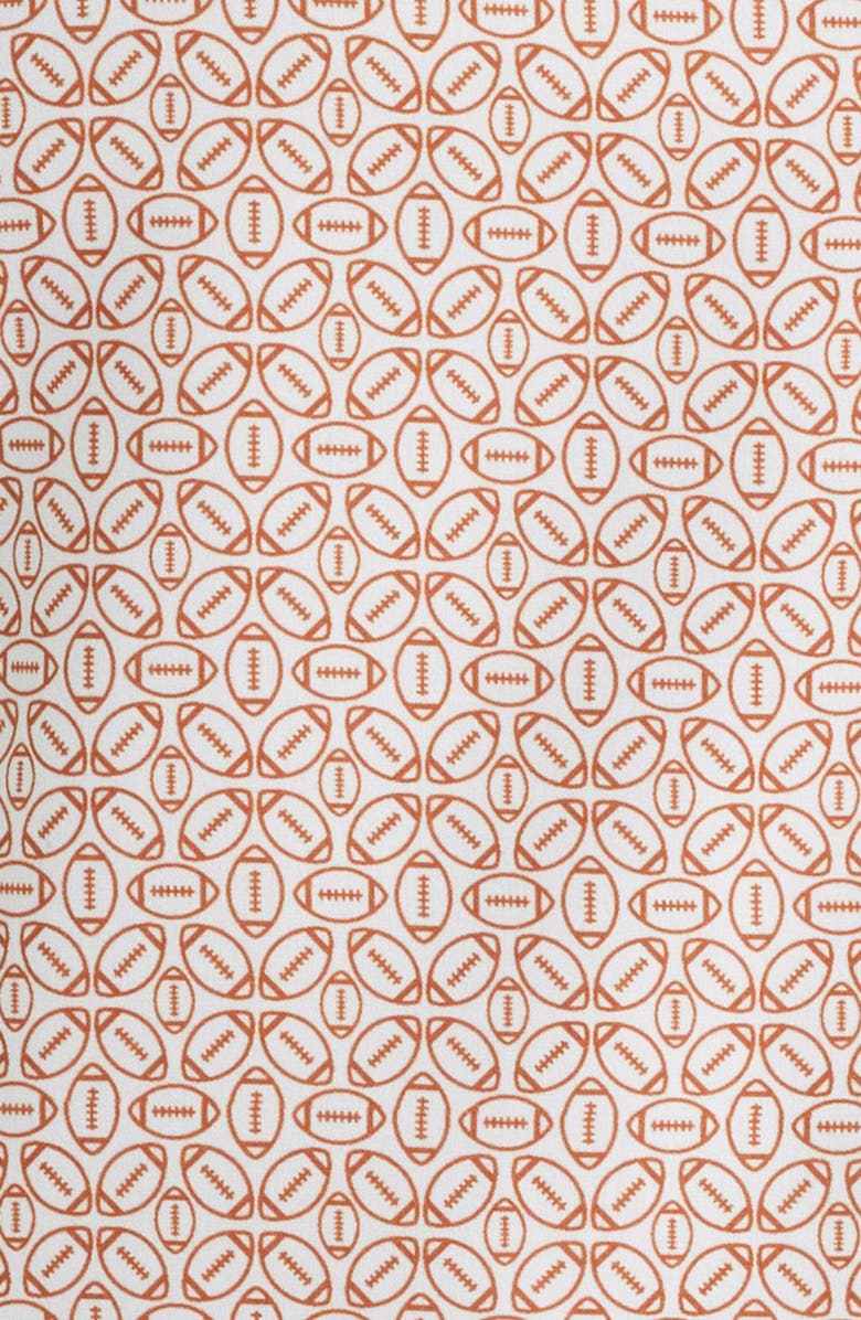 Johnston & Murphy XC+<sup>™</sup> Football Print Performance Button-Down Shirt, Alternate, color, Rust