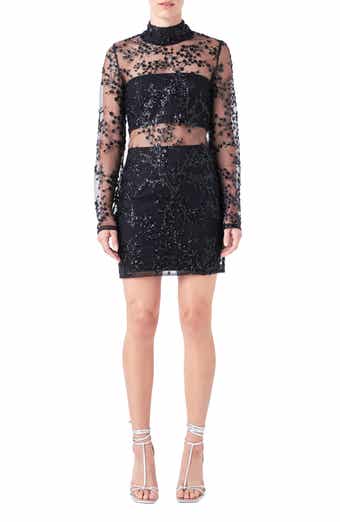Long Sleeve Sequin Minidress