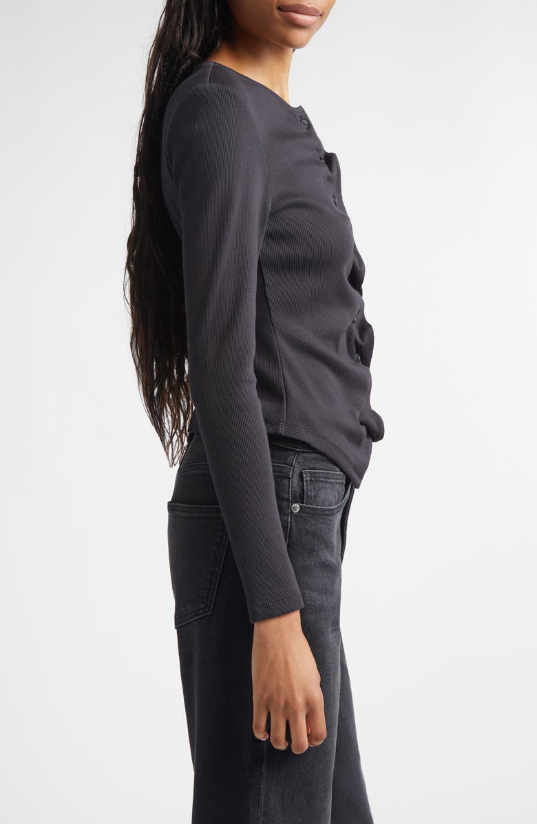 Veronica Beard Jasminah Rib Cardigan, Alternate, color, Black