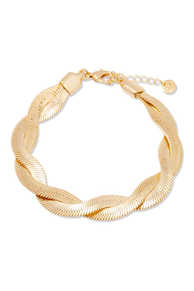 Haven Snake Chain Bracelet, Main, color, GOLD