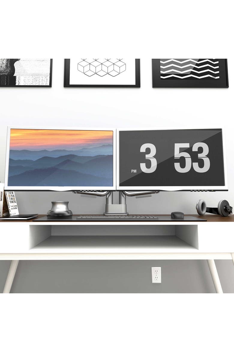 DMS2000 Dual-Monitor Desktop Mount for 17" - 32" Displays, Alternate, color, Silver