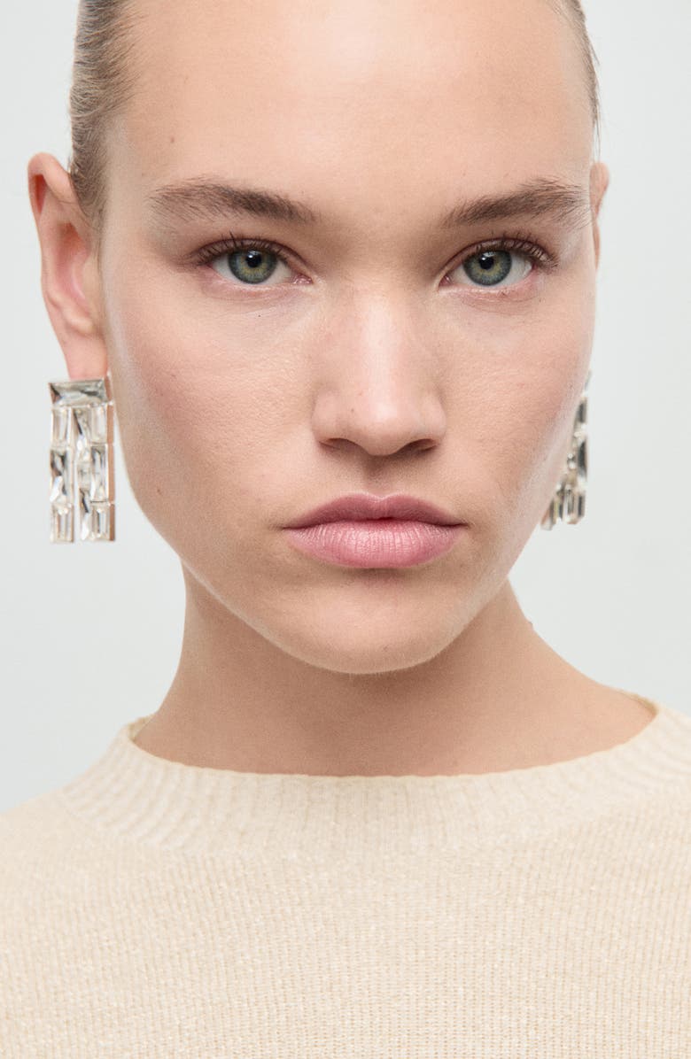 MANGO Sparkle Finely Knit Sweater, Alternate, color, Gold