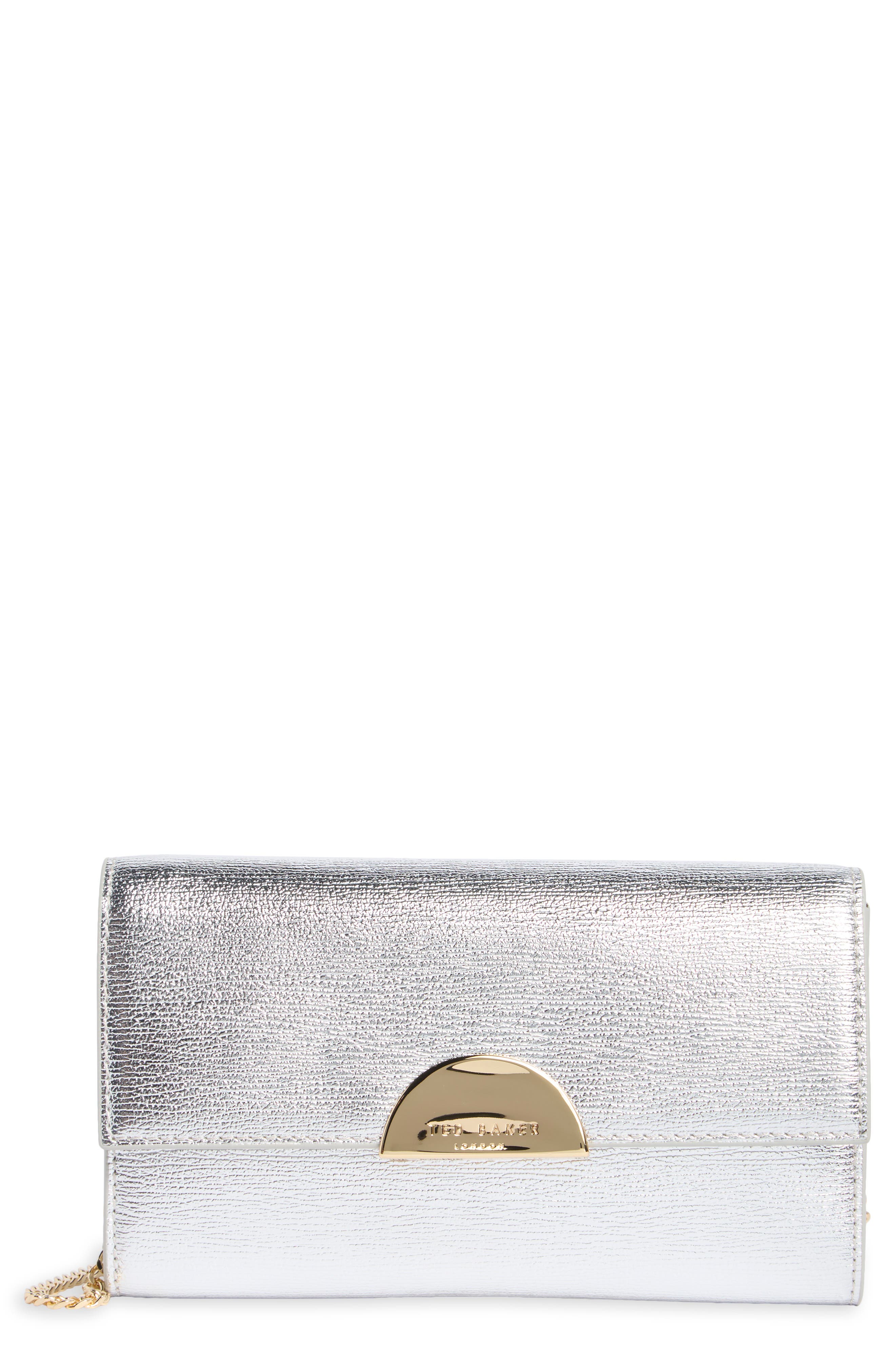 Luna Metallic Leather Crossbody Bag