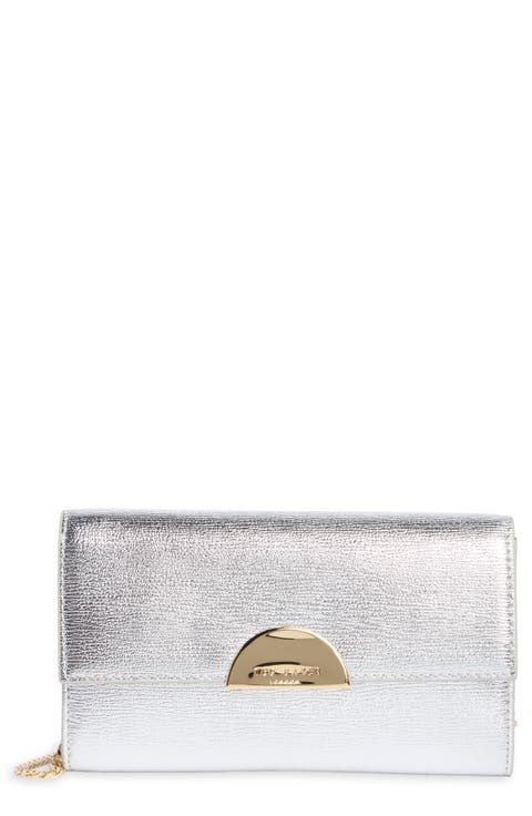Luna Metallic Leather Crossbody Bag