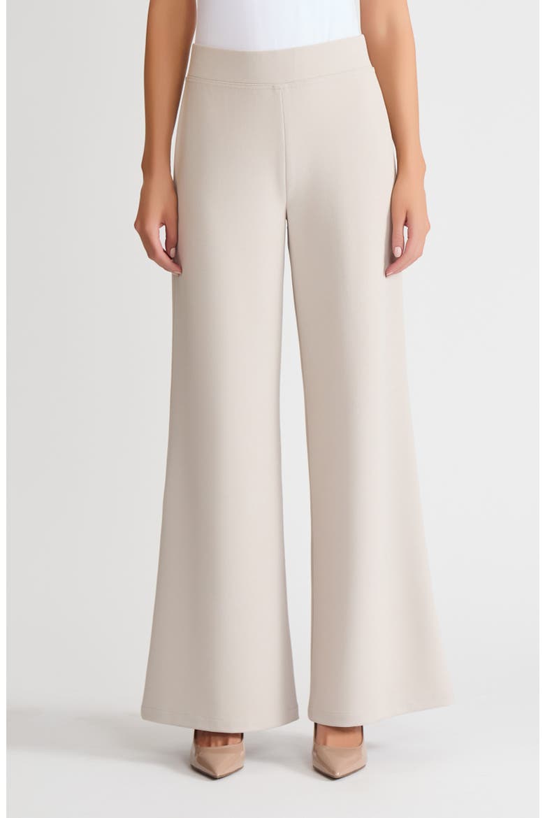Stretch Deco Crepe Wide Leg Pants, Main, color, Limestone