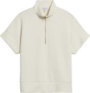 Bernardo Half Zip Short Sleeve Top