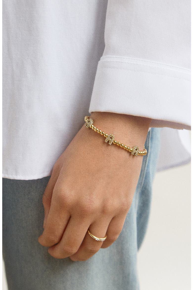 Pavé Pisa Station Beaded Bracelet, Alternate, color, GOLD A