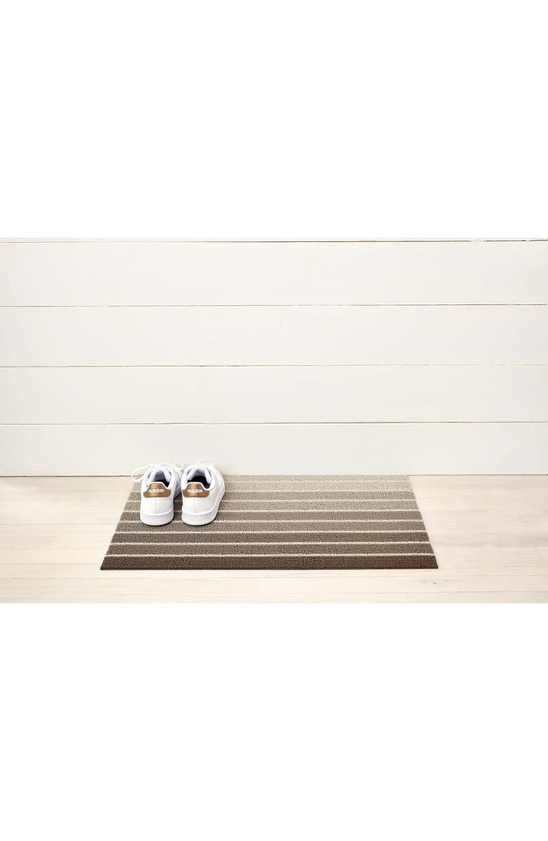 Chilewich Block Stripe Indoor/Outdoor Doormat, Alternate, color, Taupe