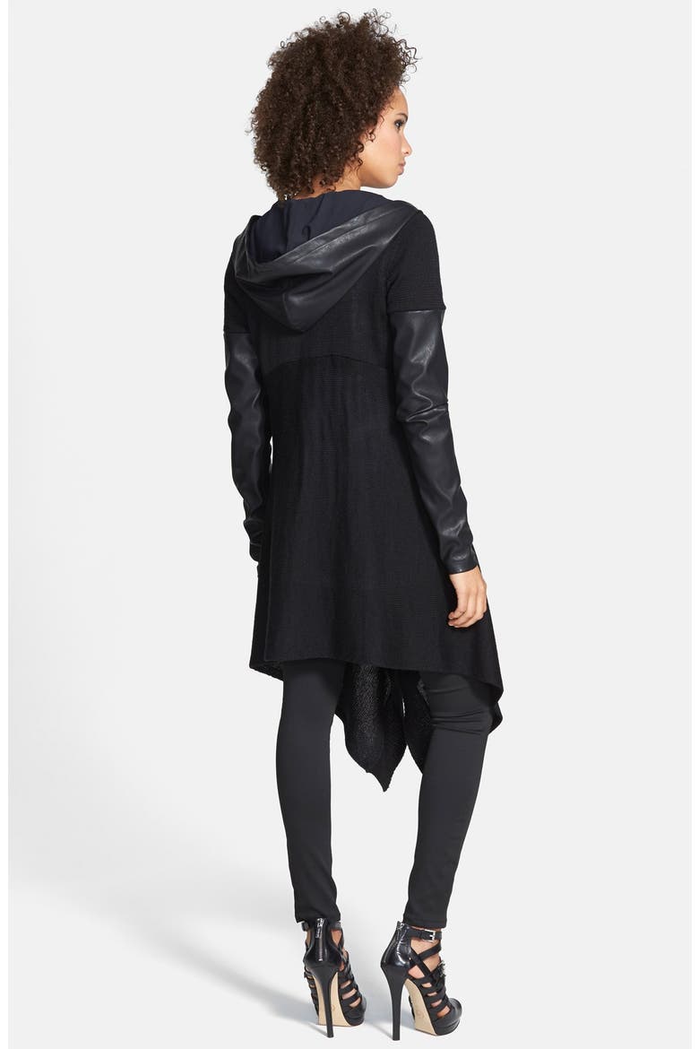 Draped Jacket, Alternate, color, BLACK