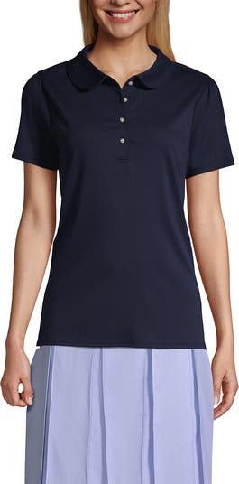 売れ筋商品|||ランズエンド カットソー トップス レディース School Uniform Women's Short Sleeve Peter Pan Collar Polo Shirt Blue School Uniform Girls Short Sleeve Peter Pan Collar Polo