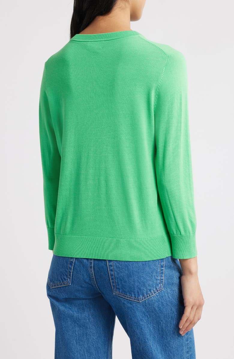 Caslon<sup>®</sup> Crewneck Cardigan, Alternate, color, Green Celtic