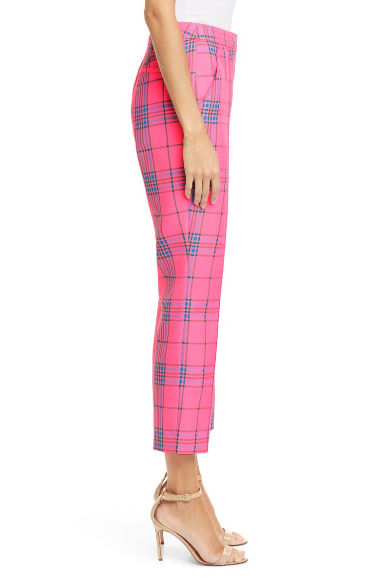 Tanya Taylor Dallas Plaid Ankle Trousers, Alternate, color, 