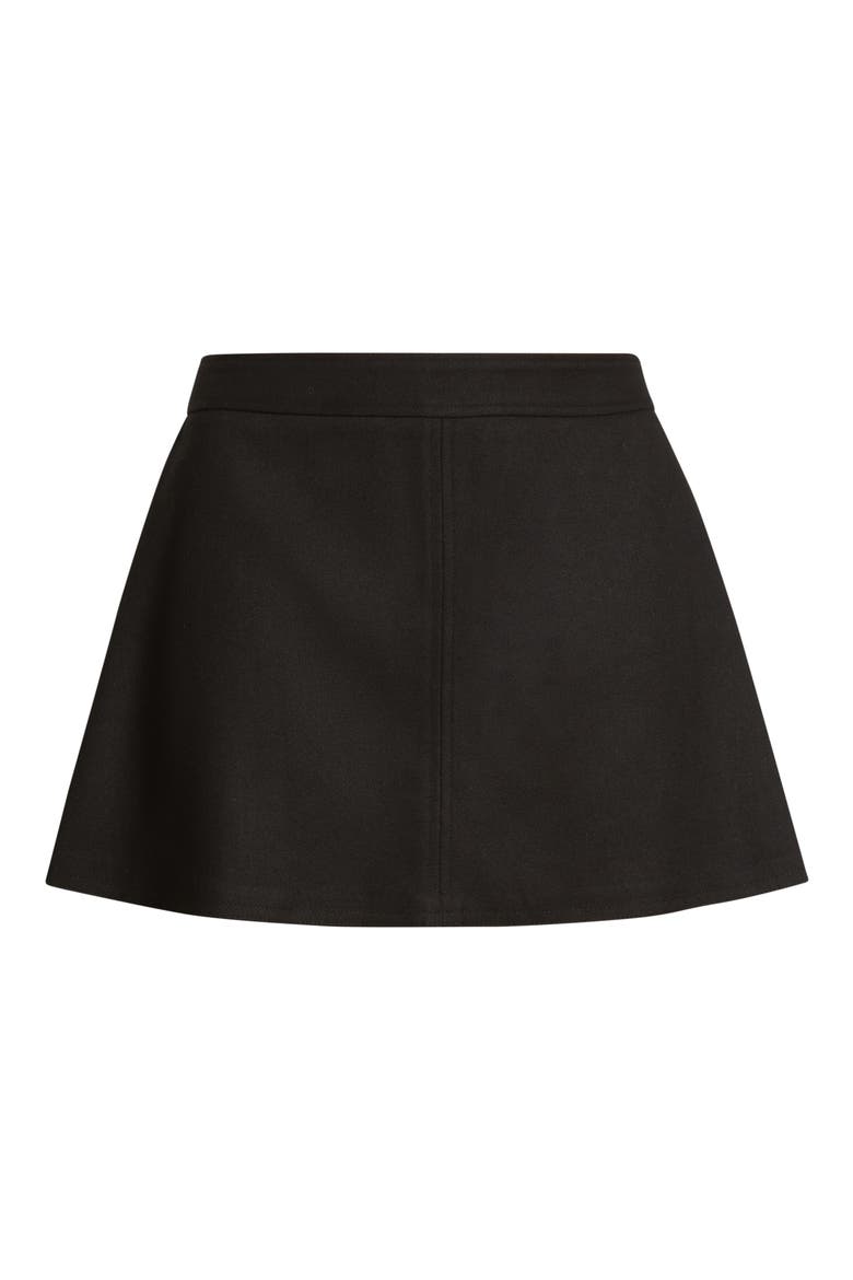 Kit Structured A-Line Miniskirt, Alternate, color, BLACK