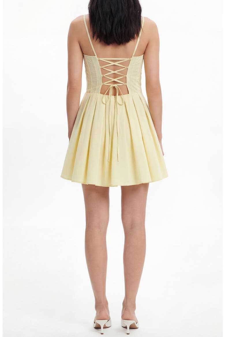 Chloe Corset Minidress, Alternate, color, LEMON MERINGUE