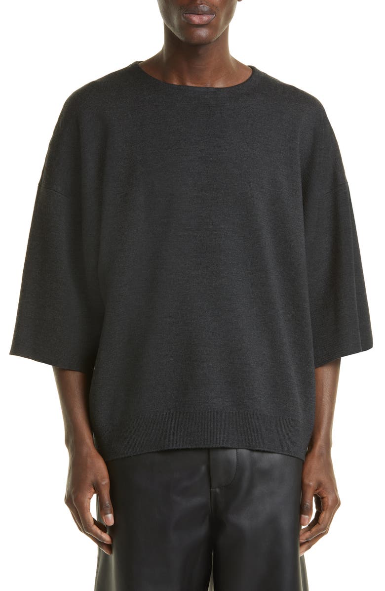 Fear of God Eternal Lightweight Merino Wool Short Sleeve Sweater, Main, color, 