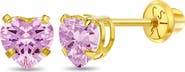 In Season Jewelry 14k Classic Heart Cubic Zirconia Solitaire