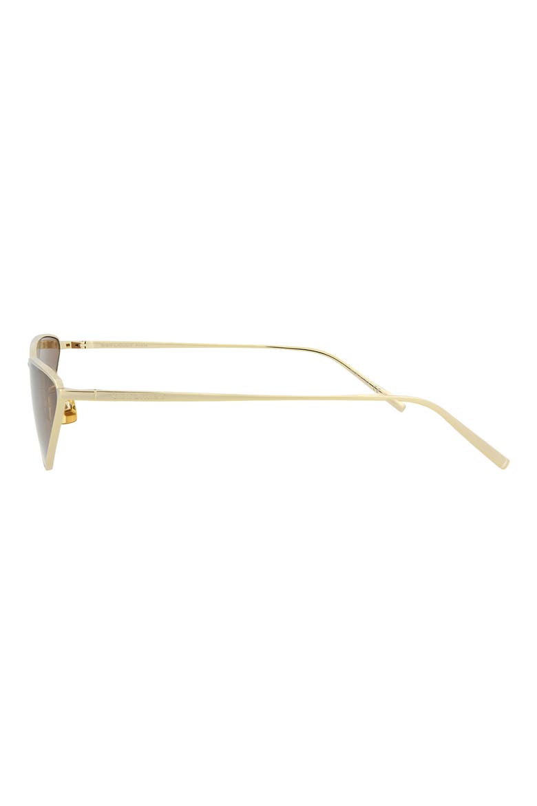 63mm Cat Eye Sunglasses, Alternate, color, GOLD GOLD BROWN