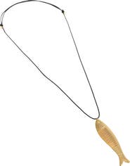 Madewell Fish Comb Charm Necklace