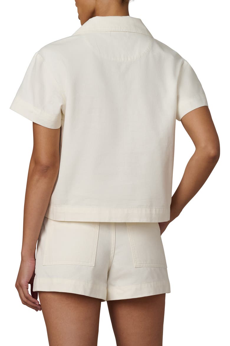 The Lillian Denim Popover Top, Alternate, color, MILK