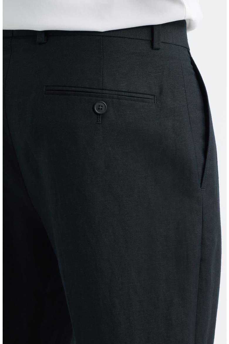 Linen Blend Pants, Alternate, color, BLACK