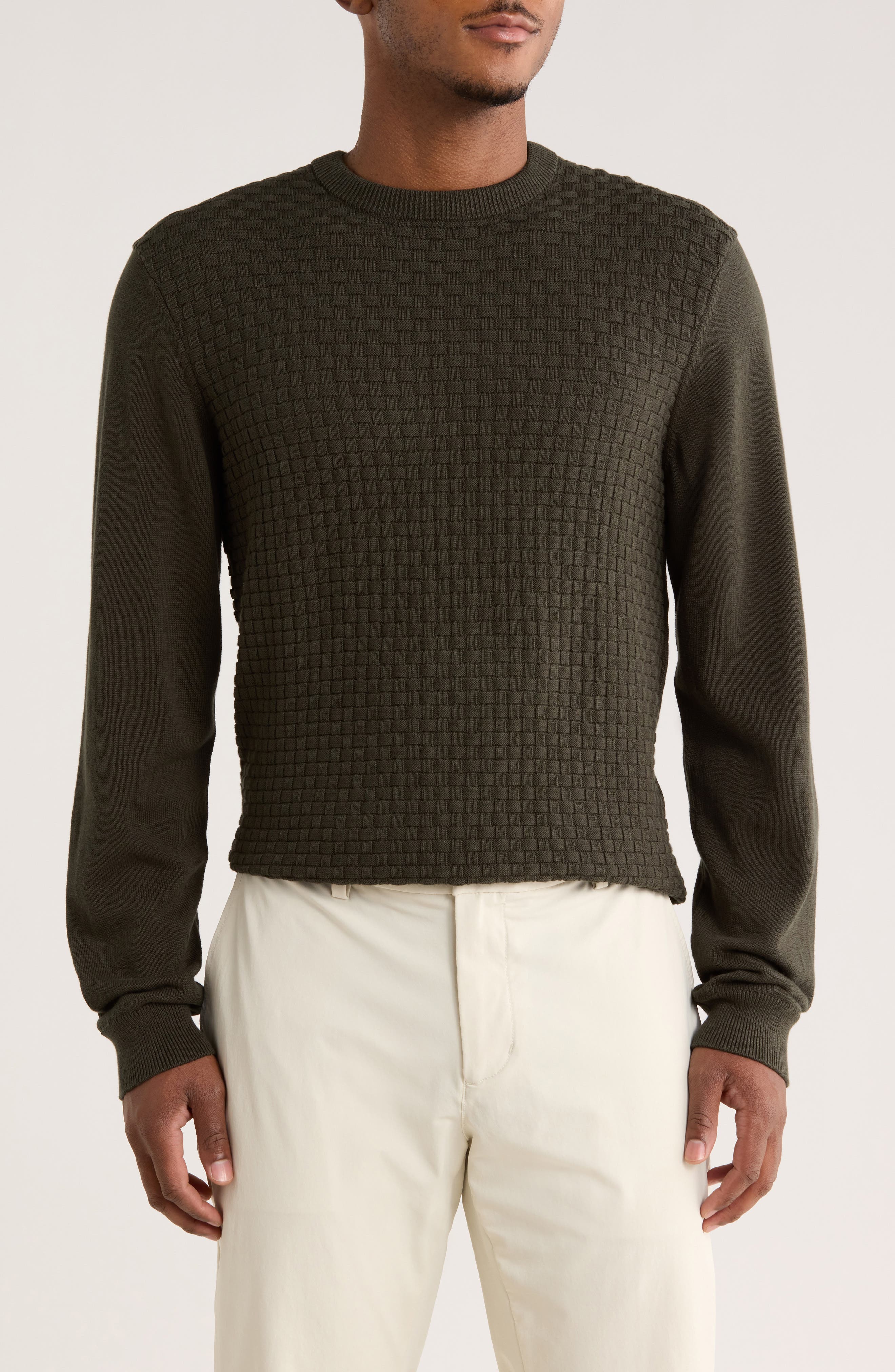 Robert Barakett Ovalon Crewneck Cotton Sweater