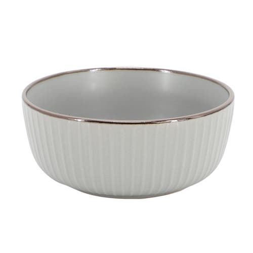 Elama Leo Light Grey 16pc Stoneware Dinnerware Set In Gray